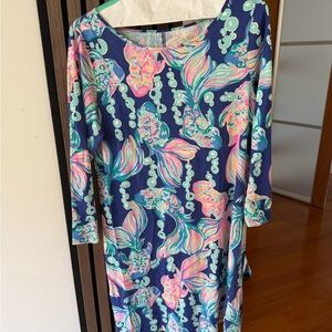 Lilly Pulitzer Vibrant Floral Three Quarter Sleeve Dress